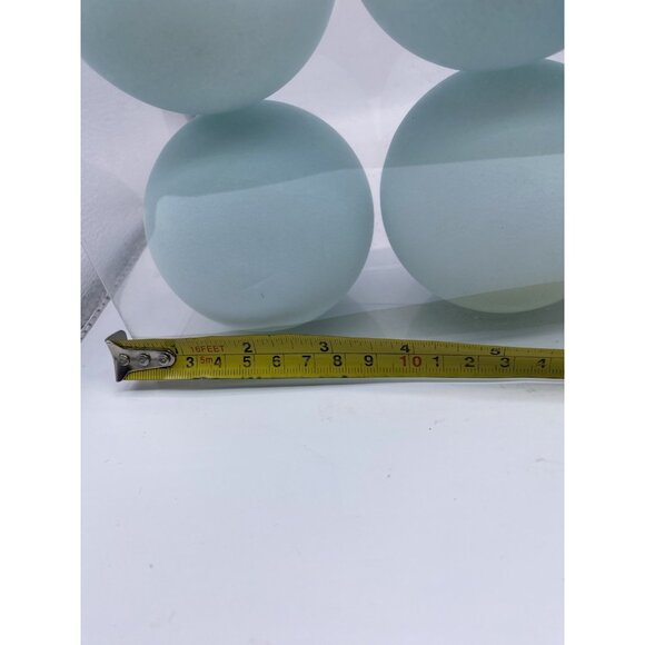 Hobby Lobby Blue Pastel Velvet Round Christmas Ornaments (6 PCs) Silver Hanger - Picture 8 of 8